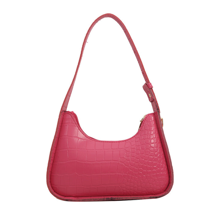 Elegant Croc-Embossed Shoulder Bag