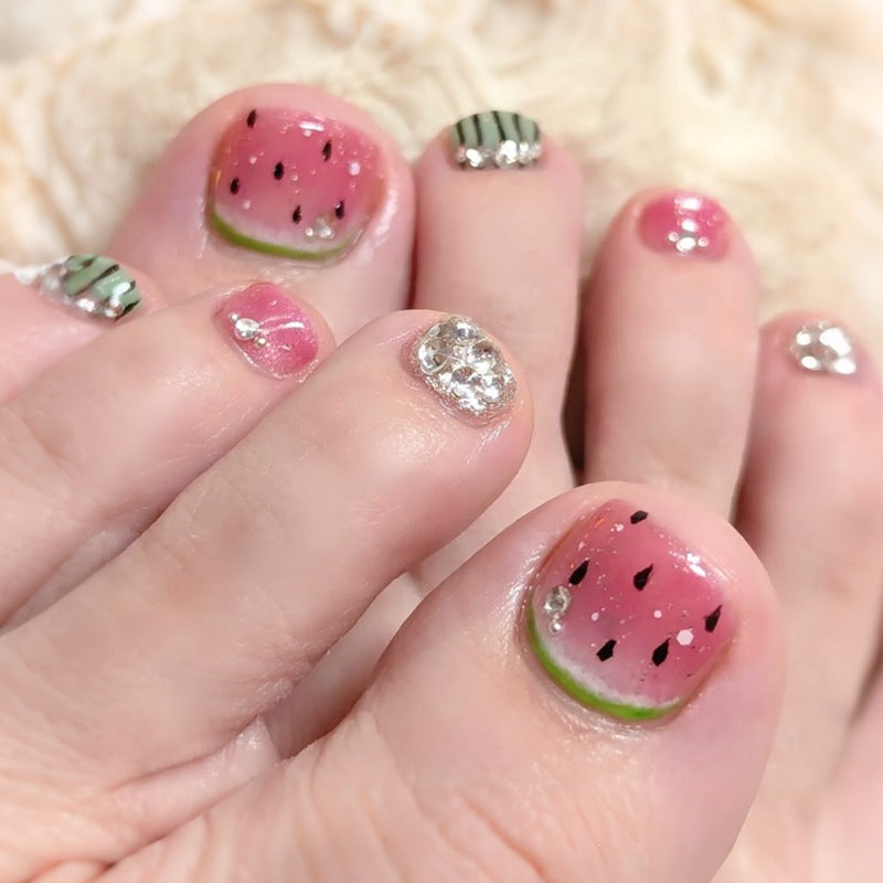 Creative Nail Design Set with Watermelon Elements Stornfield
