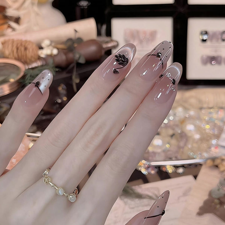 Premium Artistic Press-On Nail Set Stornfield