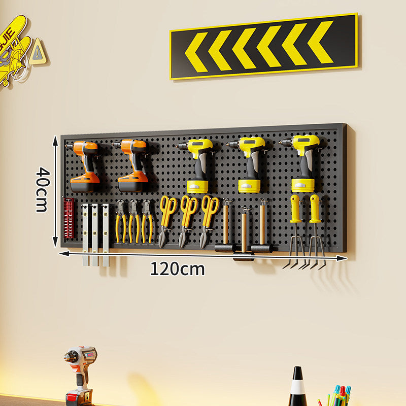Large Rectangle Wall-Mounted Perforated Metal Pegboard Tool Storage Panel