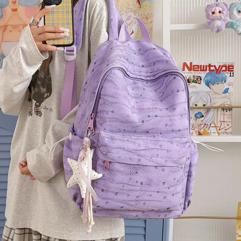 Stylish Heart Pattern Backpack Stornfield