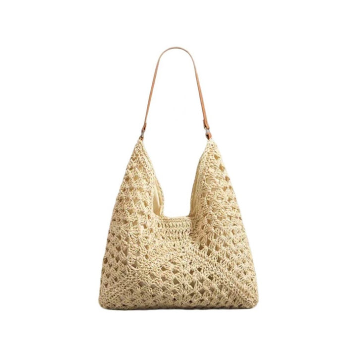 Handbag with Artistic Macrame Design and Flexible Carrying Comfort Stornfield