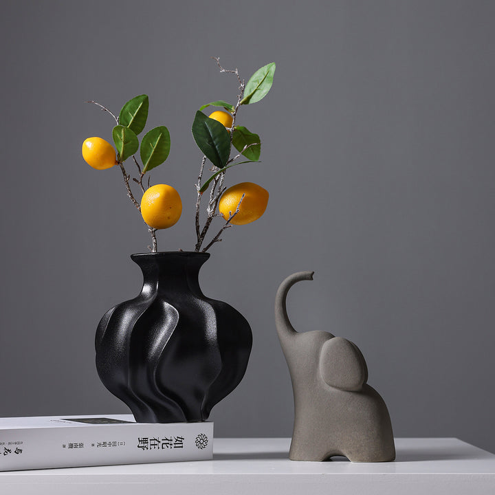 Sculptural Textured Ceramic Vase