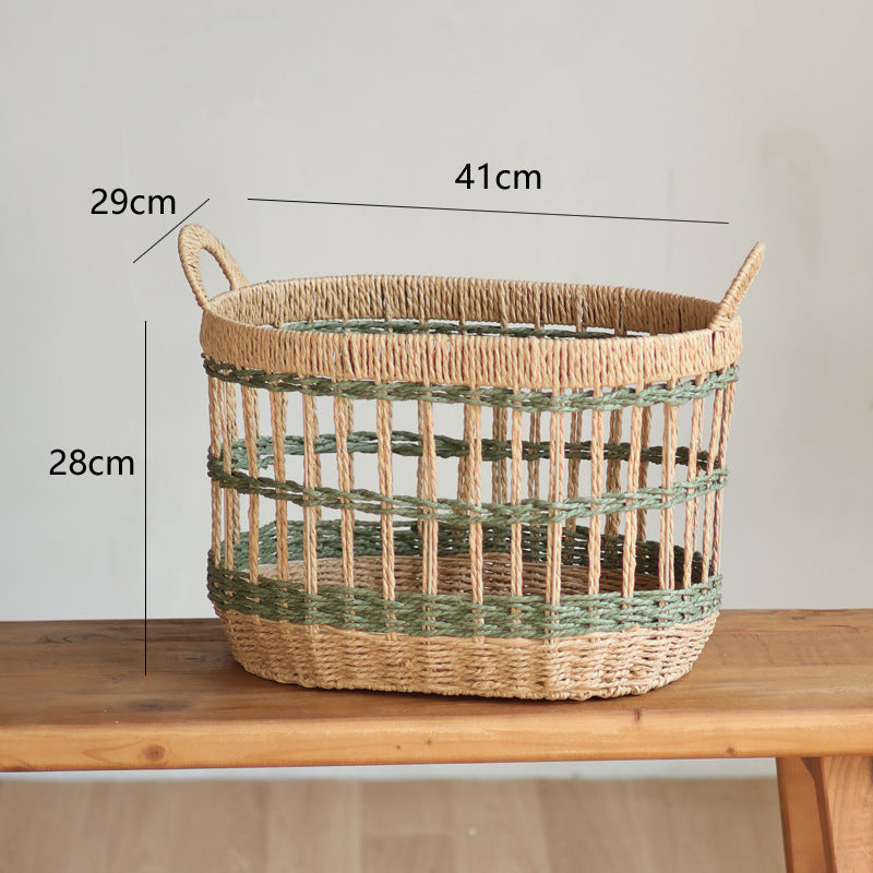 Handcrafted storage basket with natural material Stornfield