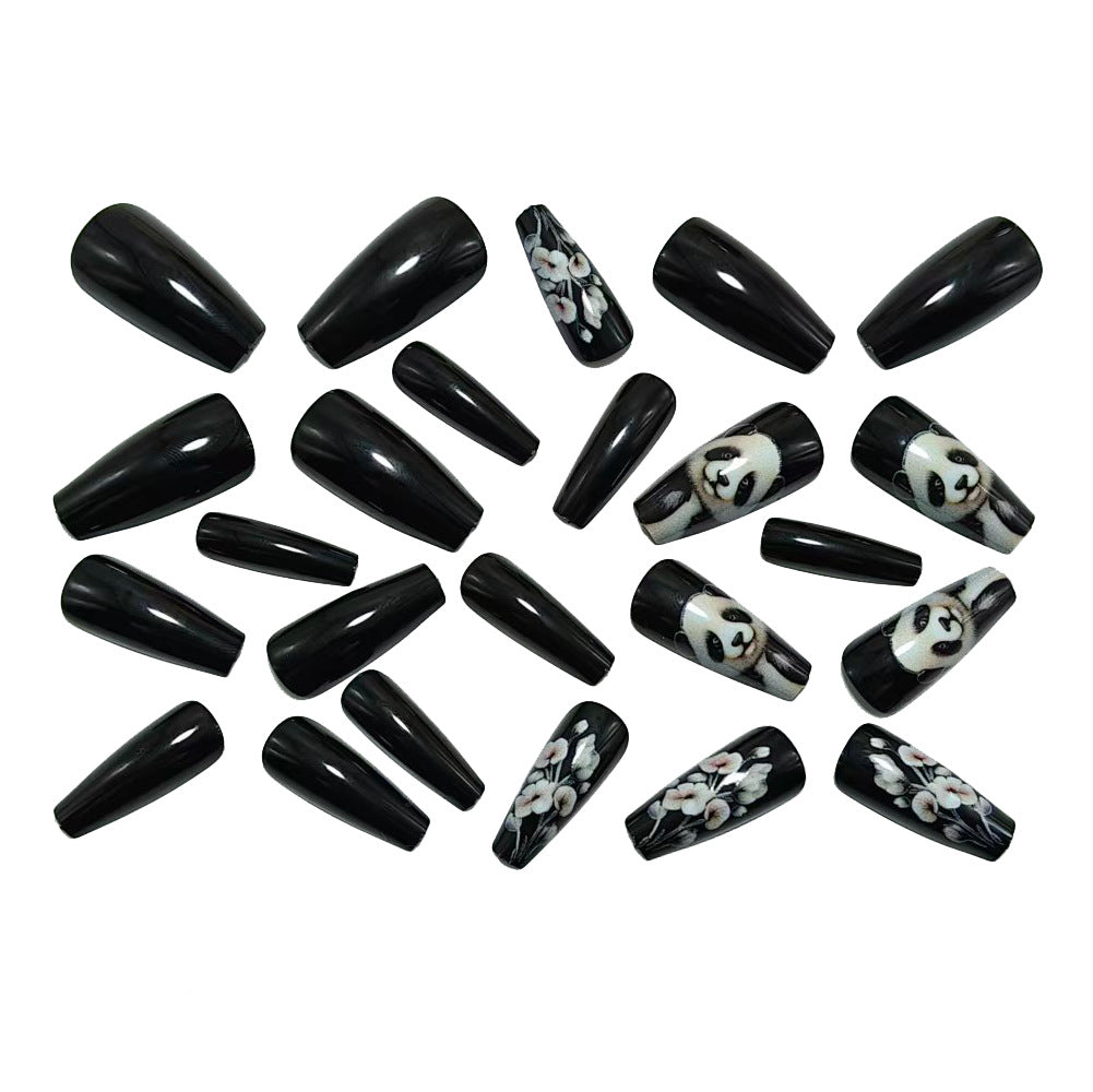 Panda motif artificial nails Stornfield