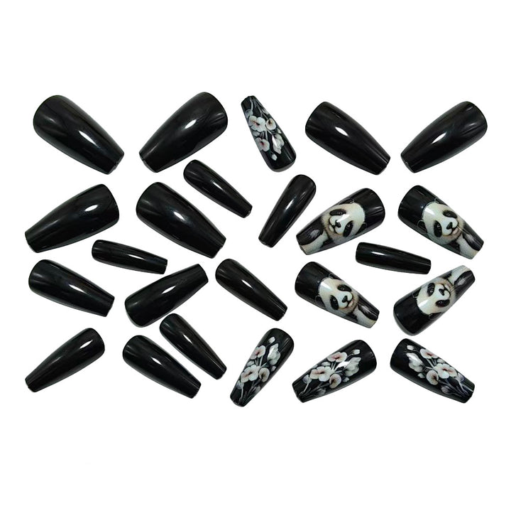 Panda motif artificial nails Stornfield