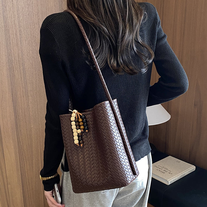 Handcrafted Woven Leather Tote Bag