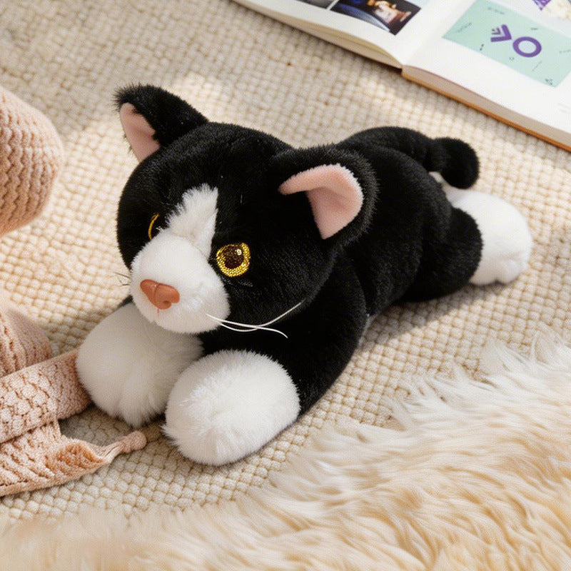 Lifelike Stretching Cat Plush Floor Cuddle Pillow Stornfield
