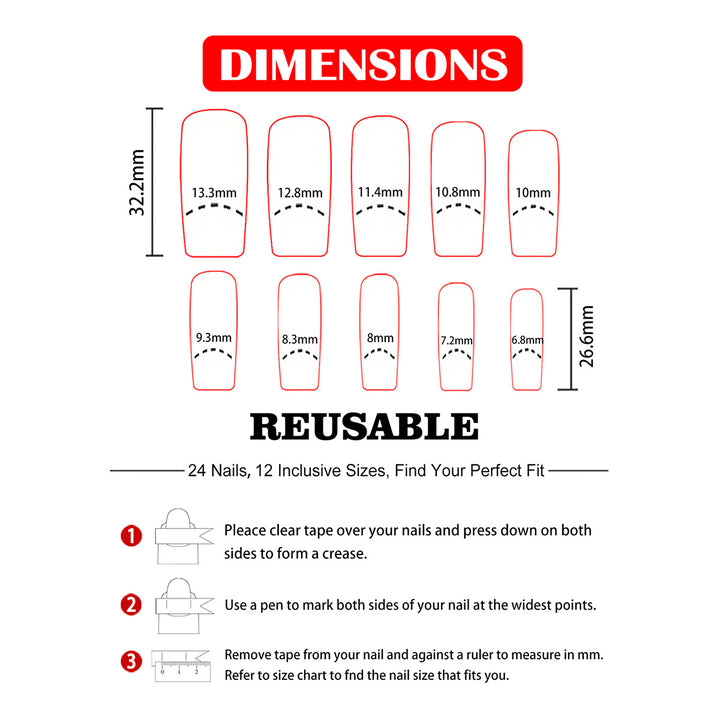 Elegant artificial nails with 3D decorations Stornfield