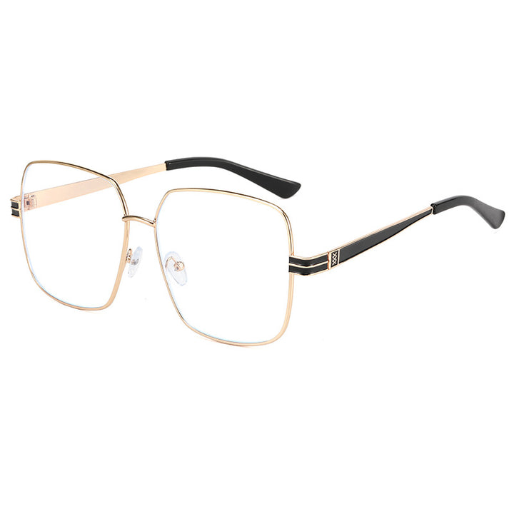 Women's fashionable square glasses with delicate metal frame Stornfield