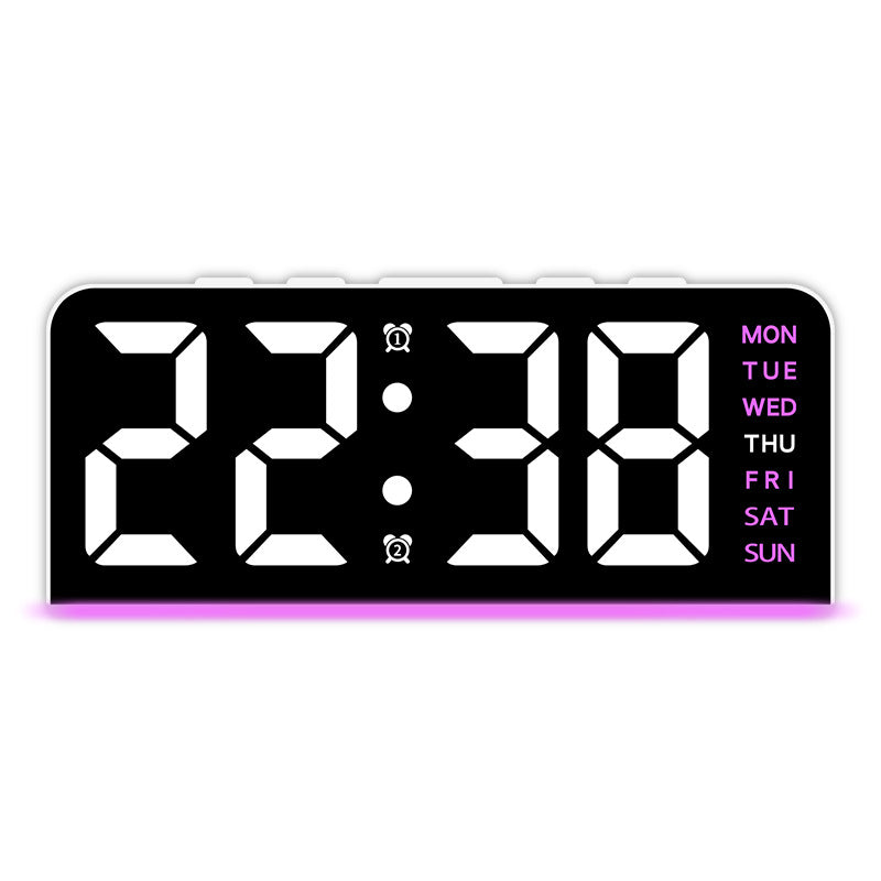 Digital alarm clock with large LED display and multifunctional display Stornfield