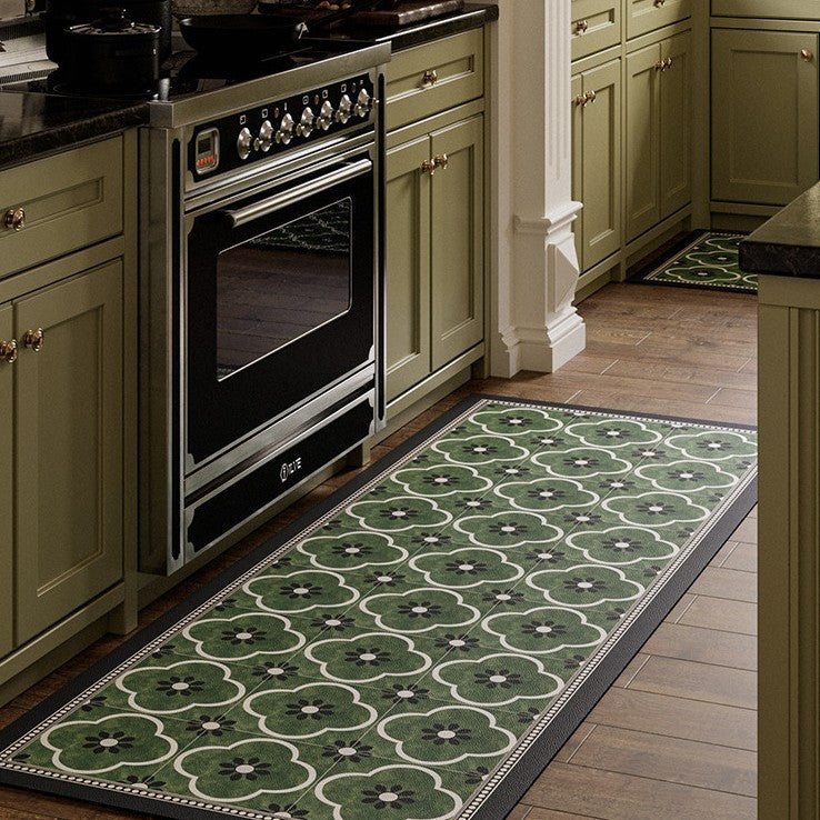Floral Pattern Kitchen Runner Mat for Home