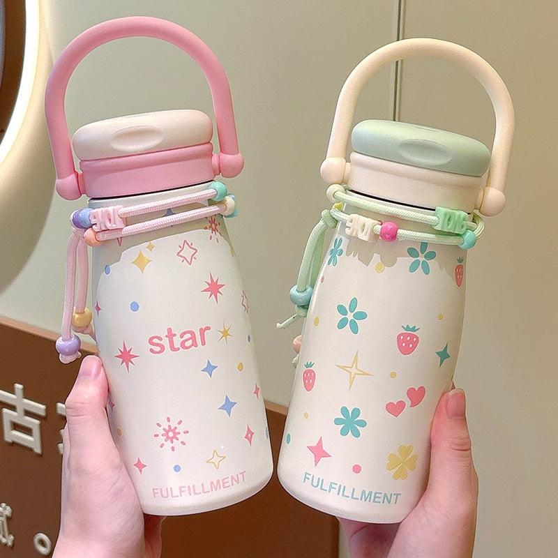 Women’s creative drinking bottle with funny design and practical cord Stornfield