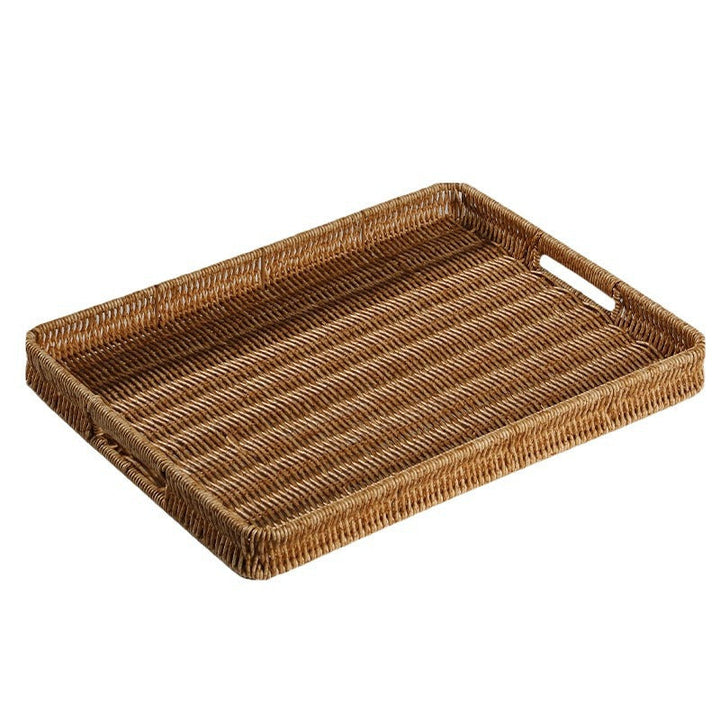 Handcrafted Rectangular Wicker Serving Tray Stornfield