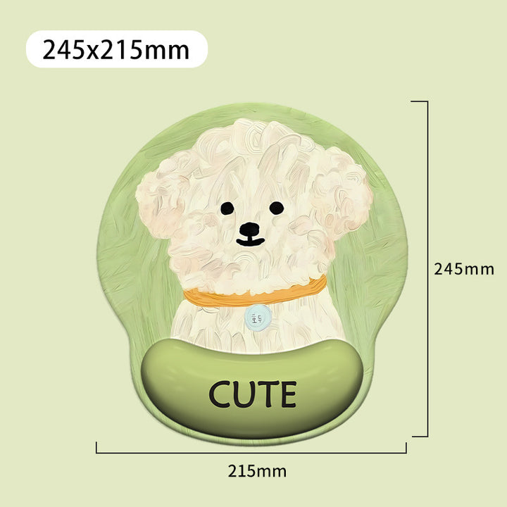 Decorative Dog-Themed Desk Mat