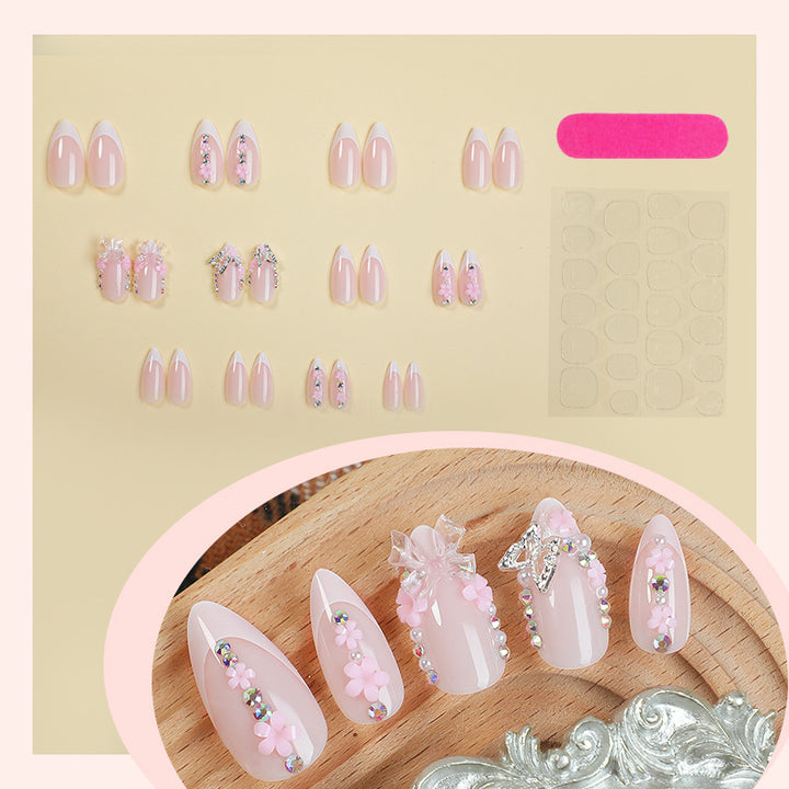 Creative nail art set with playful flower and glitter accents Stornfield