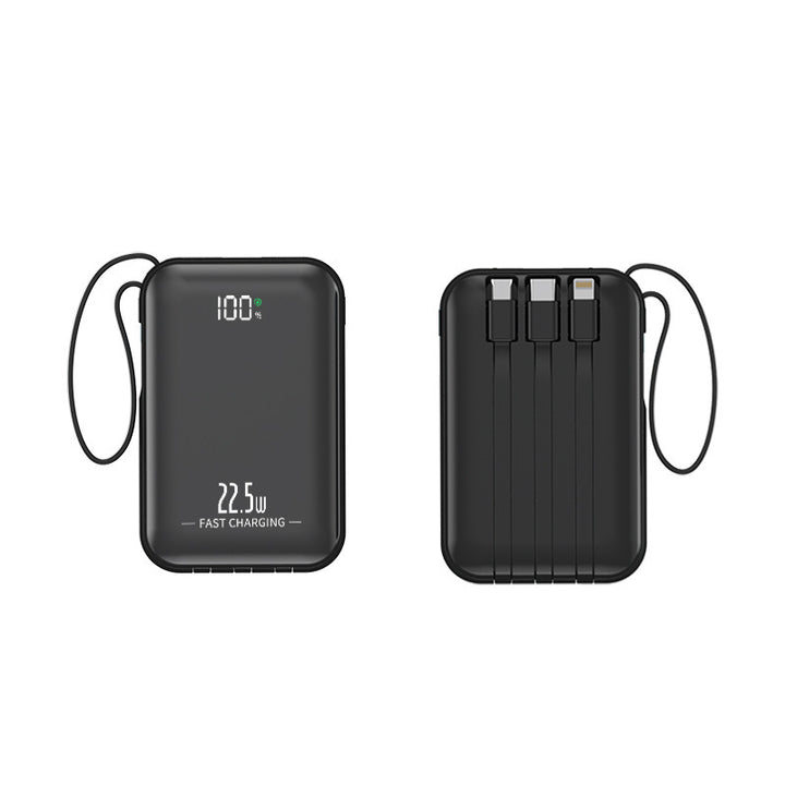 Portable power bank with fast charging and integrated cable system Stornfield