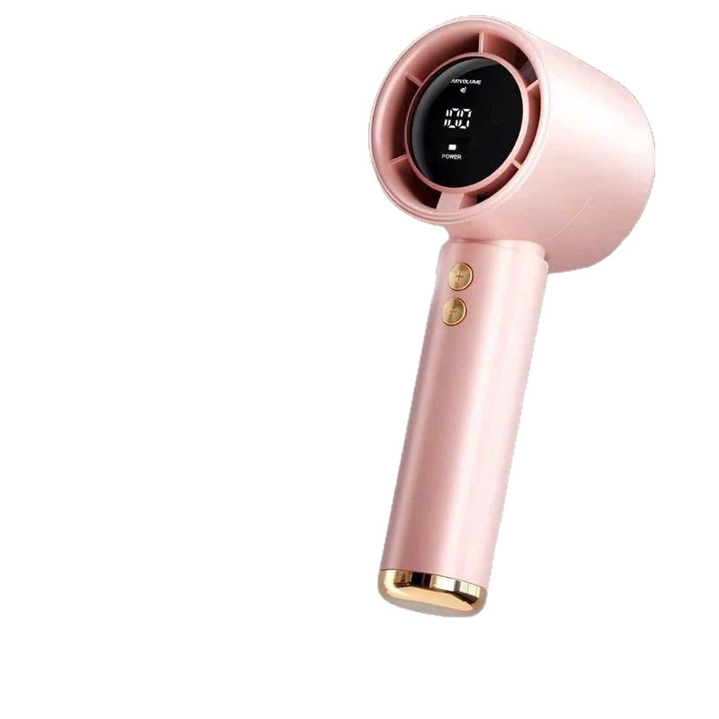 Women's Portable Hand Fan with Digital Temperature Display Stornfield