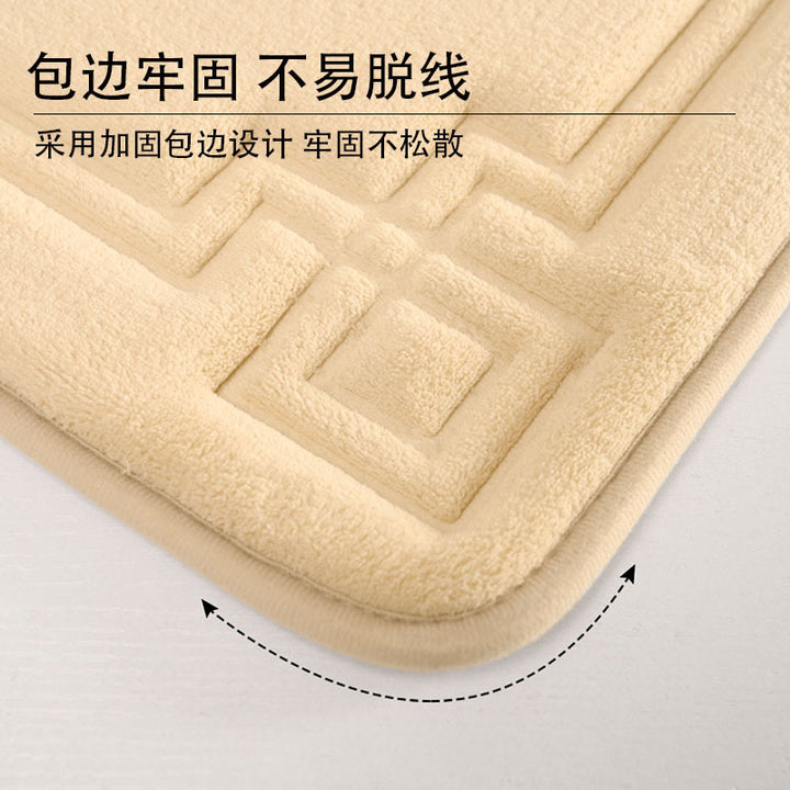 Elegant Textured Bathroom Mat Stornfield