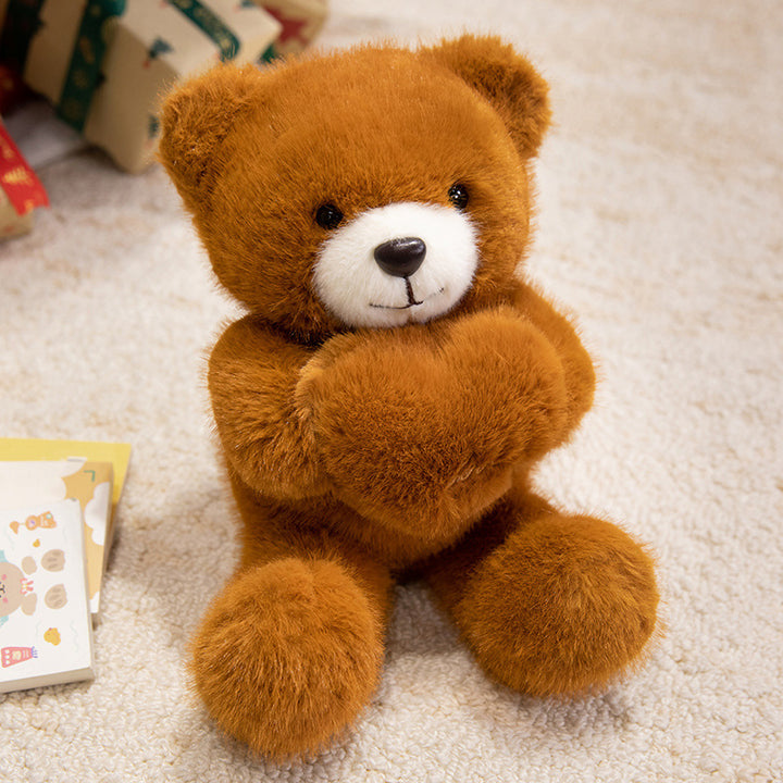 Plush Sitting Collectible Bear with Embroidered Smile, Crystal-Accent Ribbon Bow & Ultra-Soft Faux-Fur Plush Stornfield