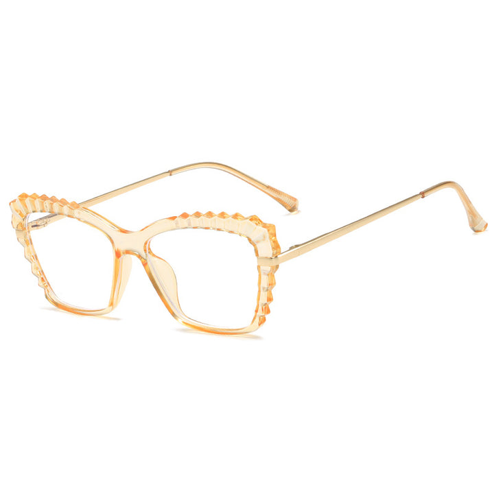 Women oversized glasses with unique wave edge design Stornfield