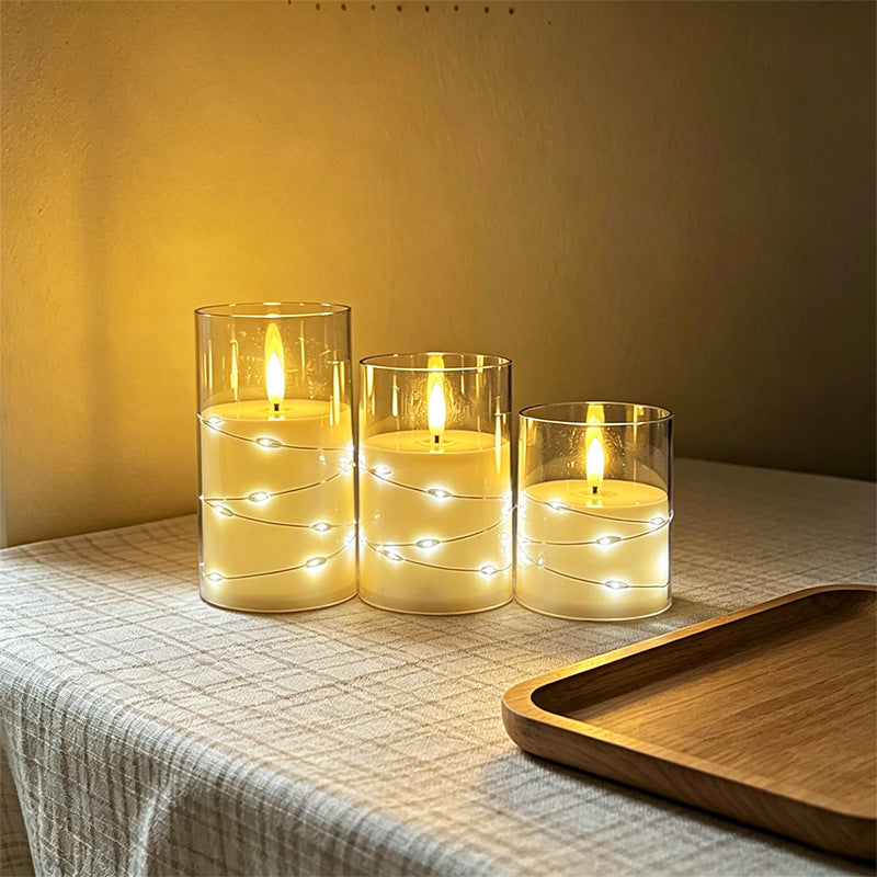 LED Scented Candle with Flame Effect Stornfield