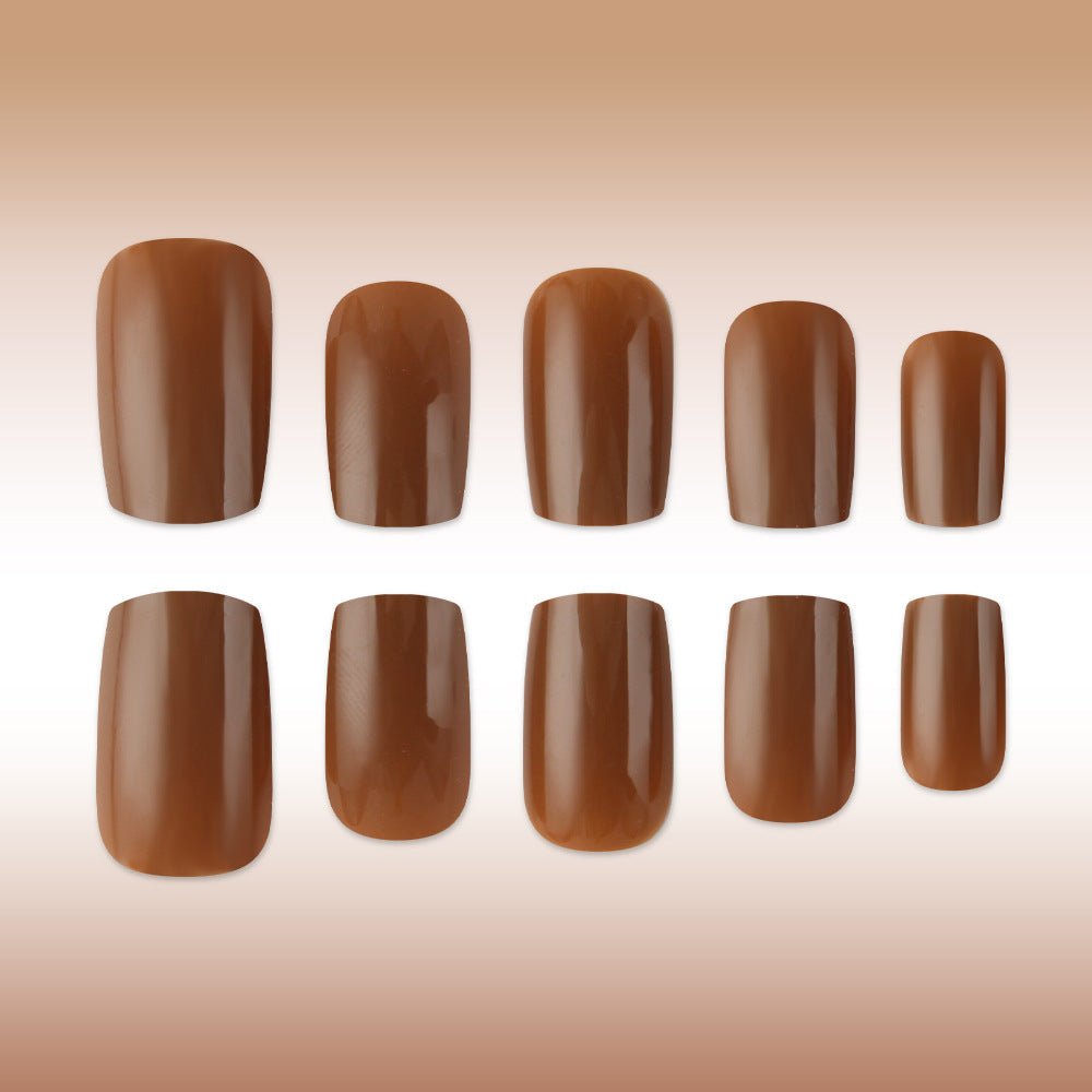 Glossy Square Tip Press-On Nails Stornfield