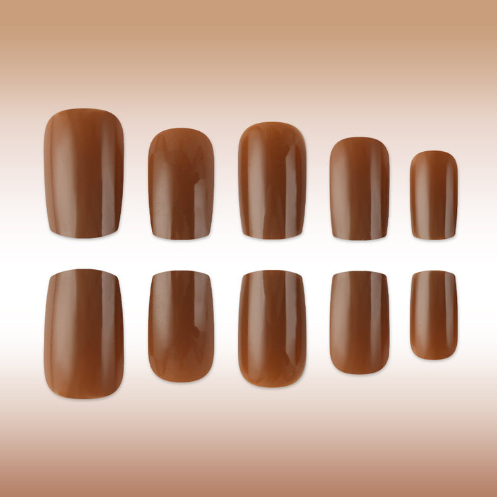 Glossy Square Tip Press-On Nails Stornfield