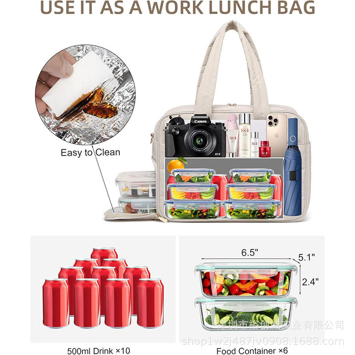 Insulated Lunch Tote Bag with Removable Cooler Stornfield