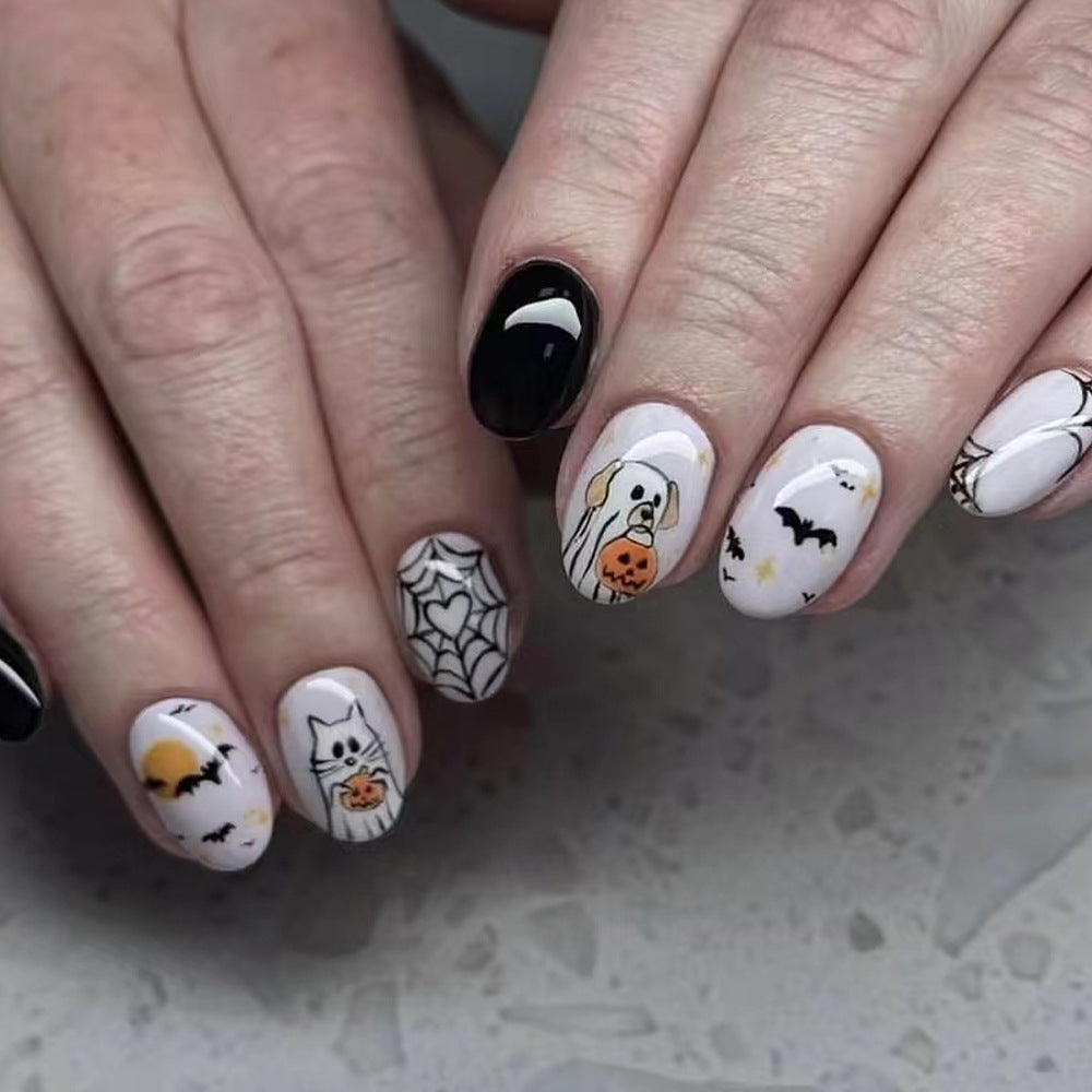 Artistic Halloween-Themed Press-On Nail Collection Stornfield