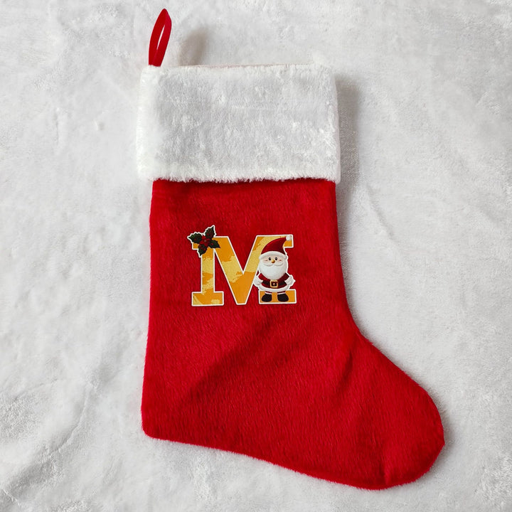 Festive Christmas stocking with customizable design