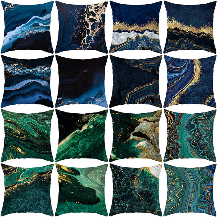 Abstract Marble Print Luxurious Velvet Decorative Throw Pillow Cover