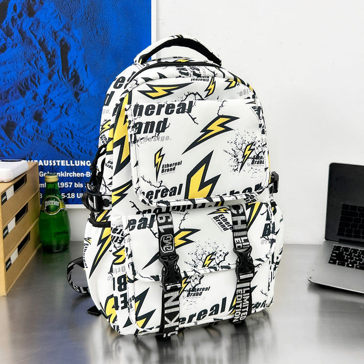 Graphic Print Multi-Pocket Backpack Stornfield