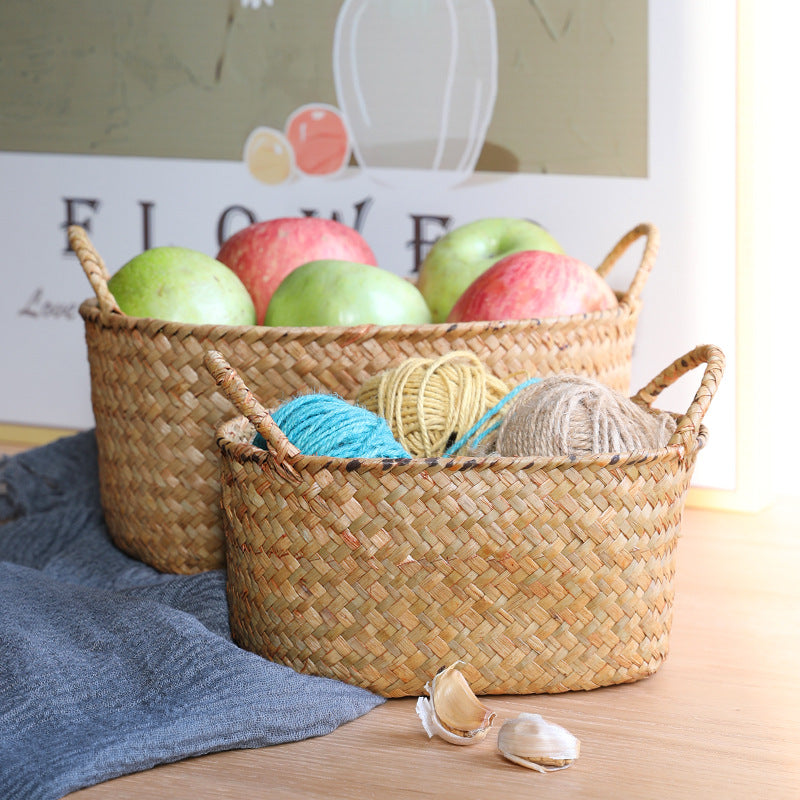 Unisex Braided Storage Basket with Ergonomic Handles Stornfield