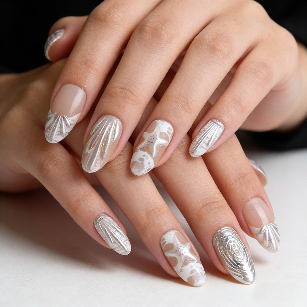 Artistic Ocean-Inspired Gel Nail Design Stornfield