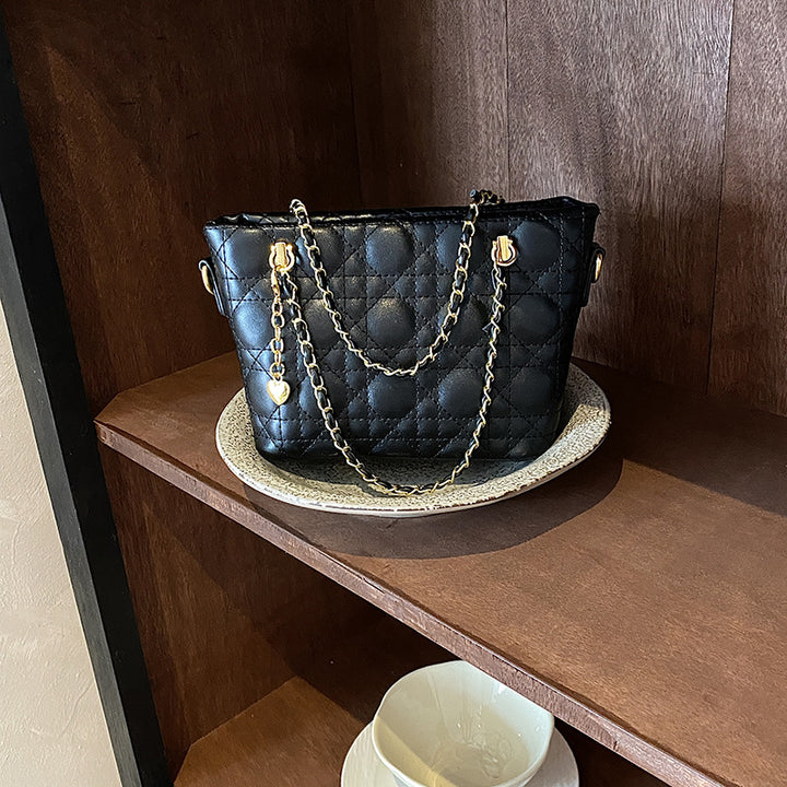 Quilted Chain Handle Handbag