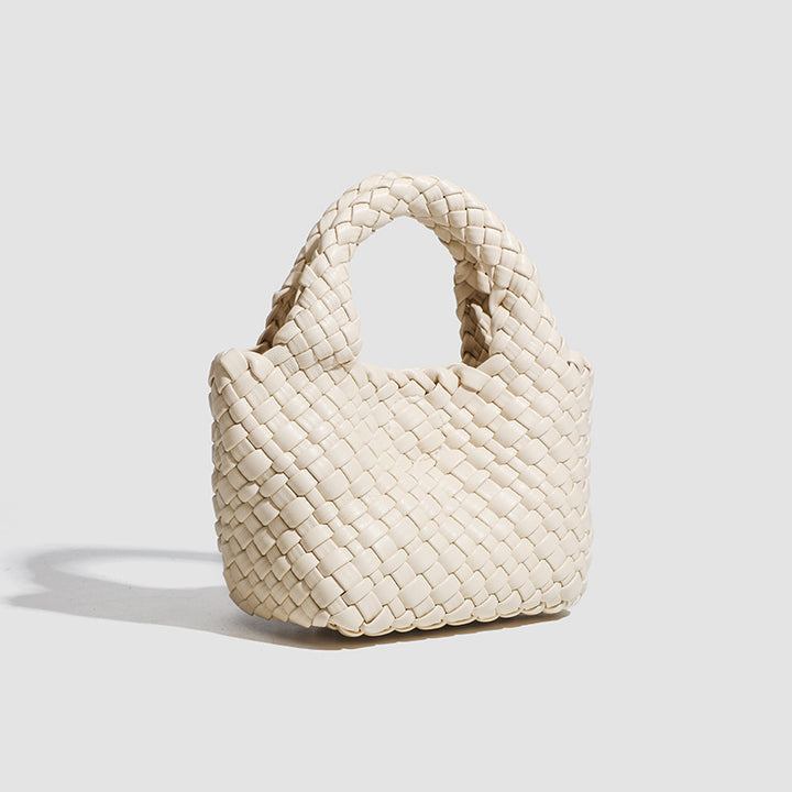Woven Handheld Tote Bag with Chain Strap