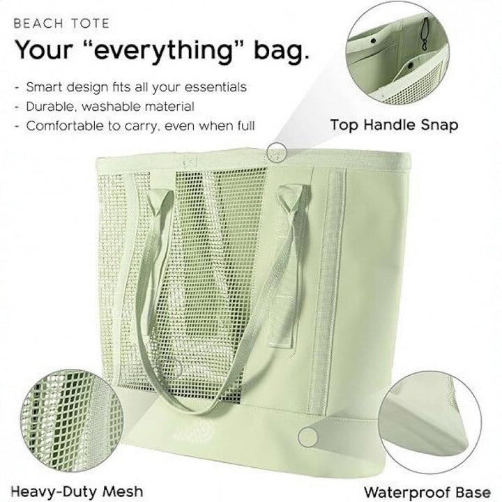 Spacious beach bag with breathable mesh area Stornfield