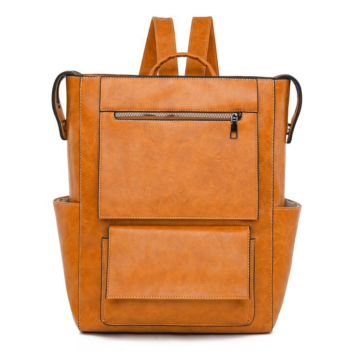 Multi-Pocket Genuine Leather Backpack Stornfield