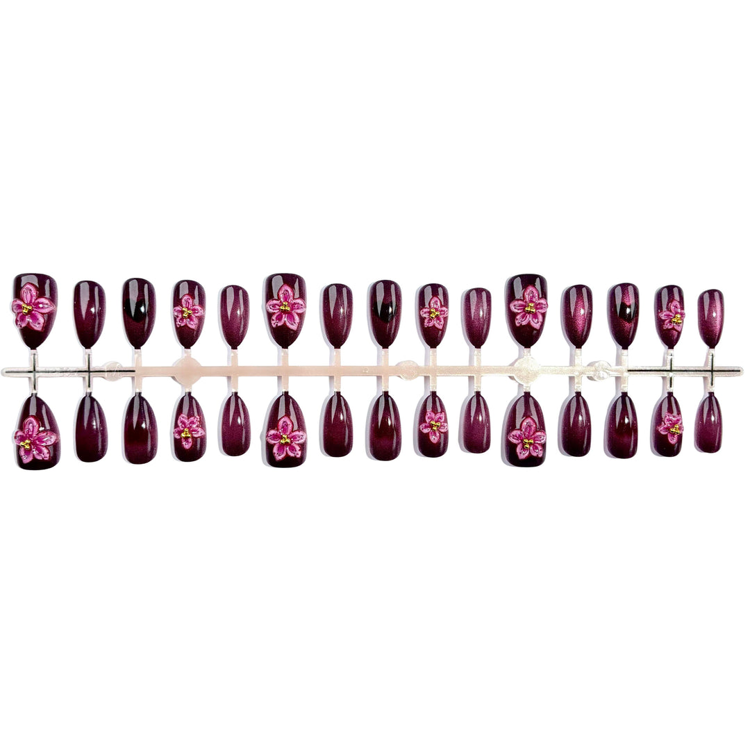 Floral Press-On Nail Set