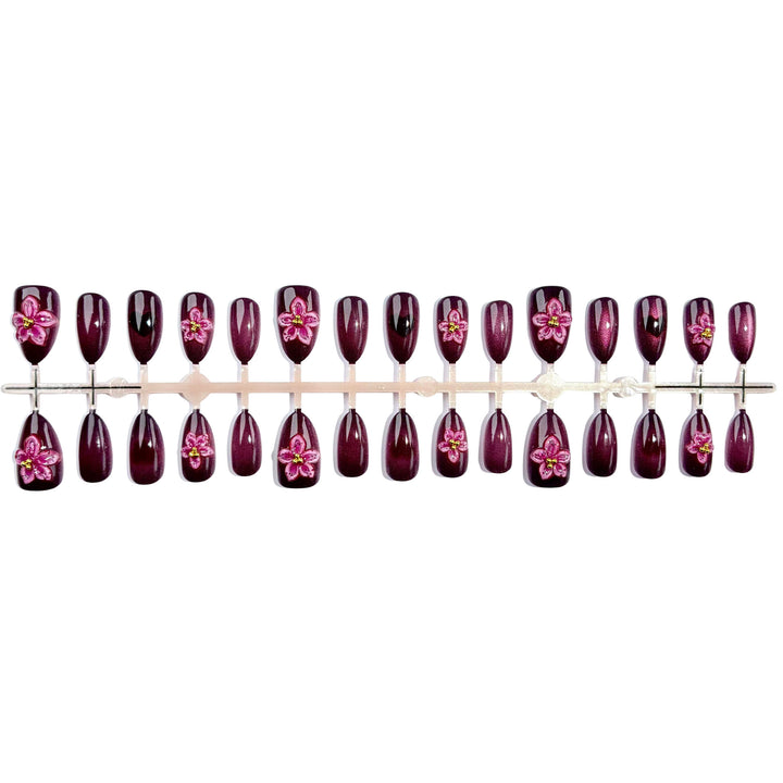 Floral Press-On Nail Set