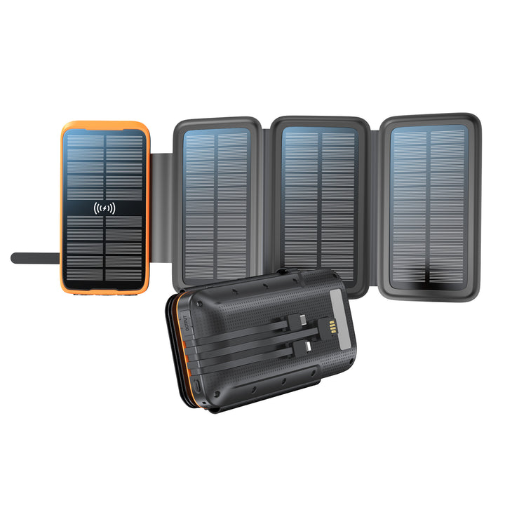 Portable Solar Powerbank with Wireless Charging and LED Lamp Stornfield