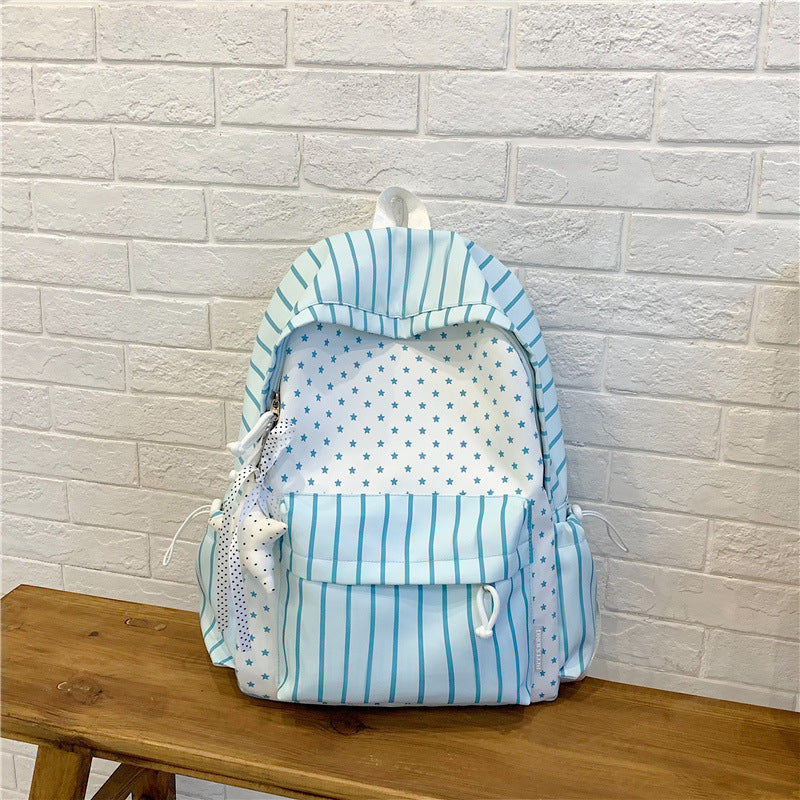 Charming Striped Patterned Backpack Stornfield