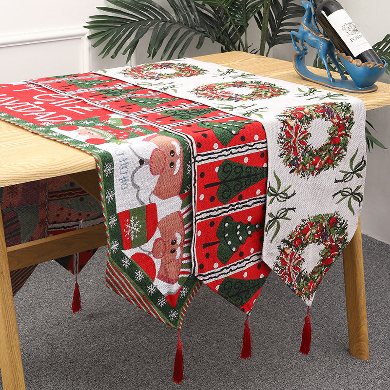 Christmas table runner with reindeer motif Stornfield