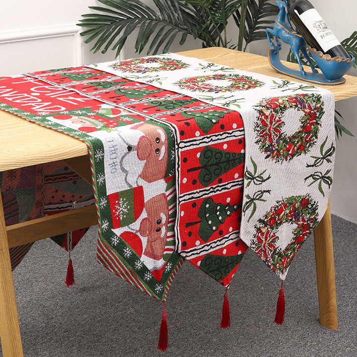 Christmas table runner with reindeer motif Stornfield
