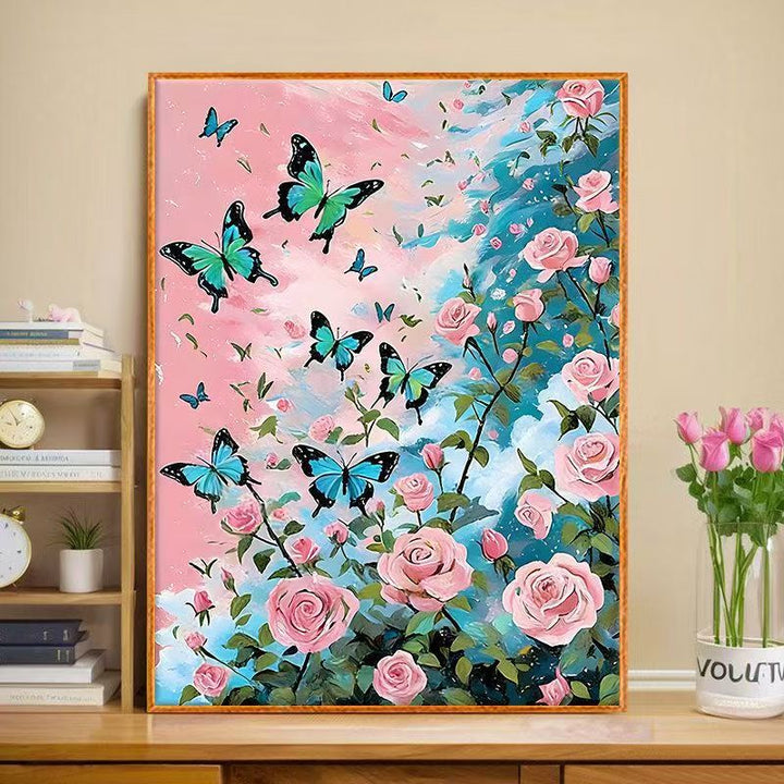 Floral Butterfly Canvas Art Print Stornfield