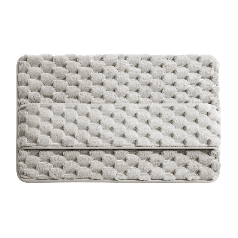 Plush Textured Bathroom Mat
