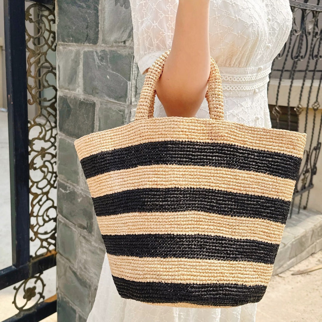 Handcrafted Tote Bag In Stripe Pattern Stornfield
