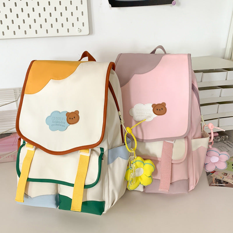 Casual Floral Accent School Backpack Stornfield