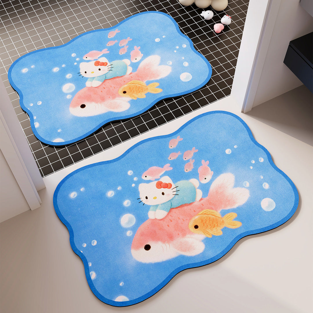 Cartoon-Themed Bath Mat